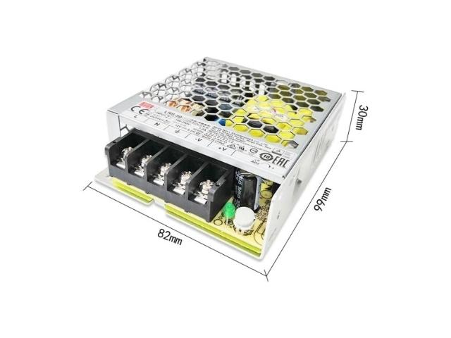 FUENTE ALIMENTACION 100 - 240V AC 1 SAL. CAJA MET. 24V DC 2 AMP. 50 WAT. MEAN WELL IP20