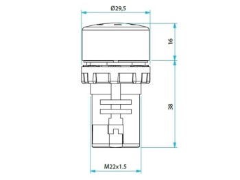 ZUMNADOR MONOB.22MM.24VAC/DC