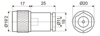 CONECTOR MACHO N RG213