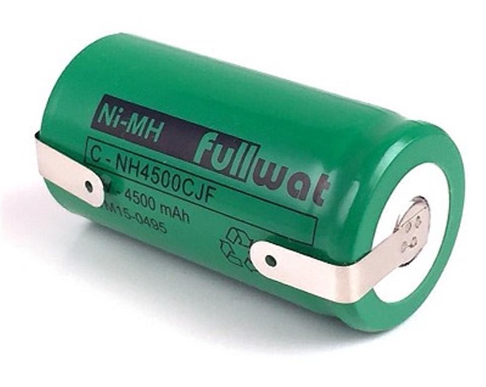 BATERIA Ni-MH 1,2V 4500mAh LR14/C DIAMETRO 25X50mm CON TERMINALES