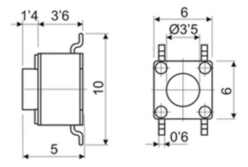 PULSADOR  SMD OFF-ON