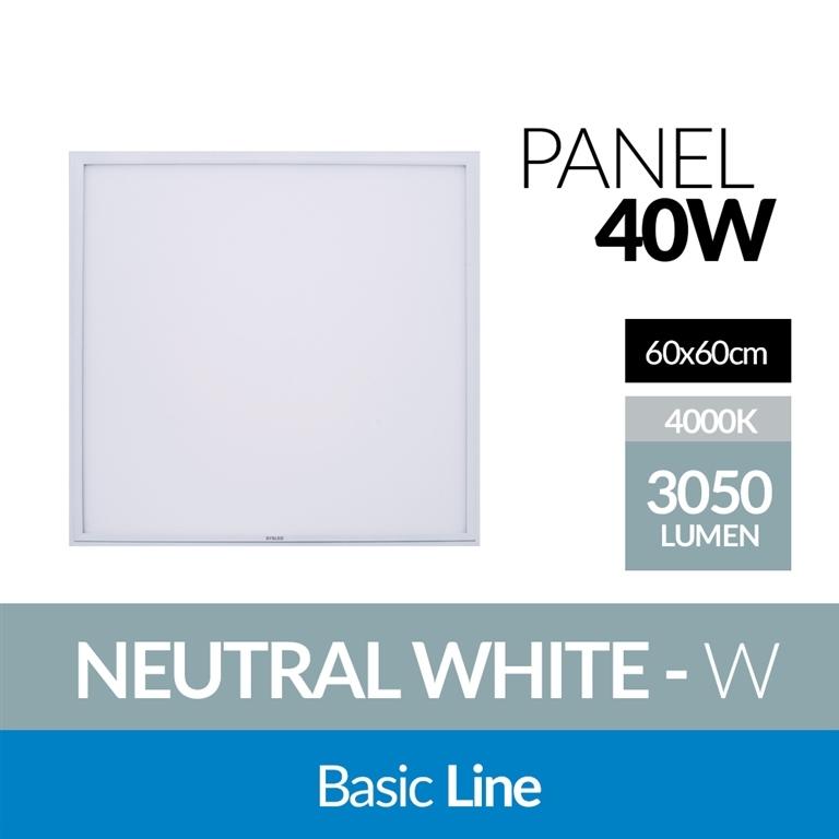 C/PANEL LES 60X60 ALUMNIO BLANCO NEUTRO