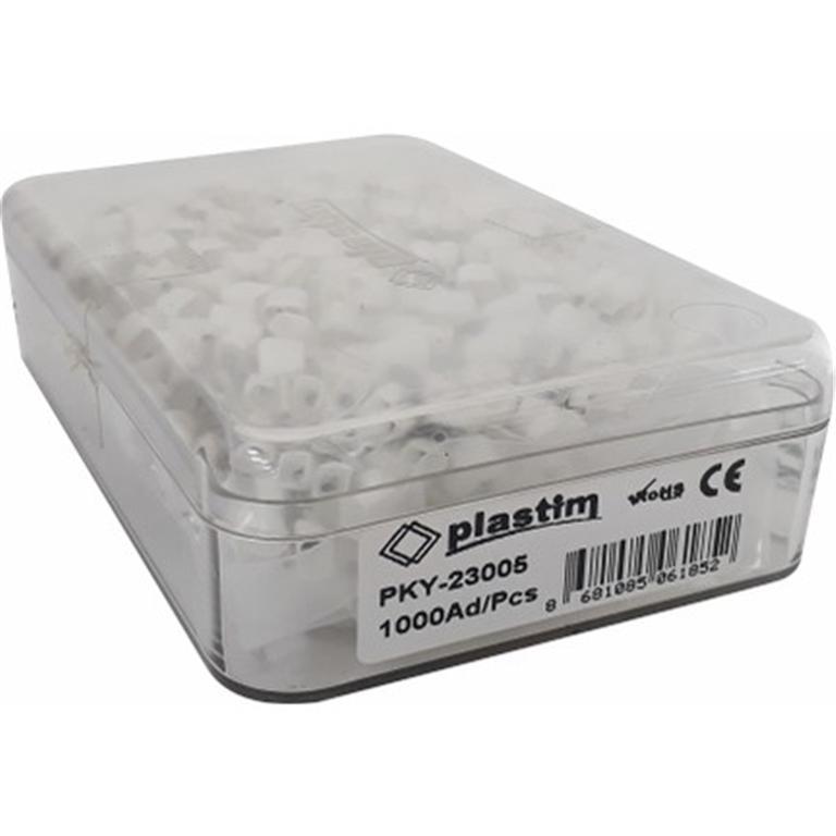 PLASTIM PUNTERA HUECA DOBLE BLANCA 0.5MM