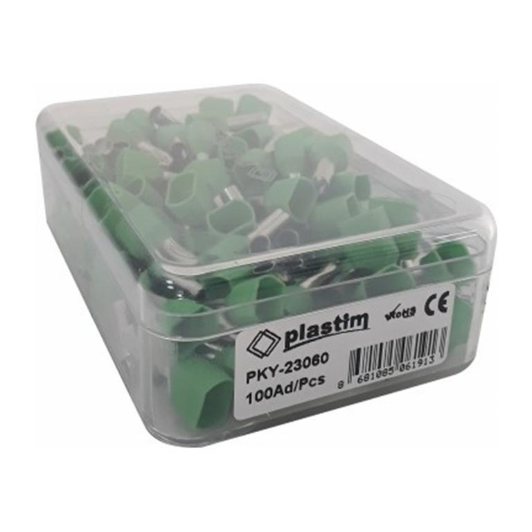 PLASTIM PUNTERA HUECA DOBLE VERDE 6MM