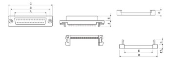 CONECTOR SUB-D25 PARA CABLE PLANO