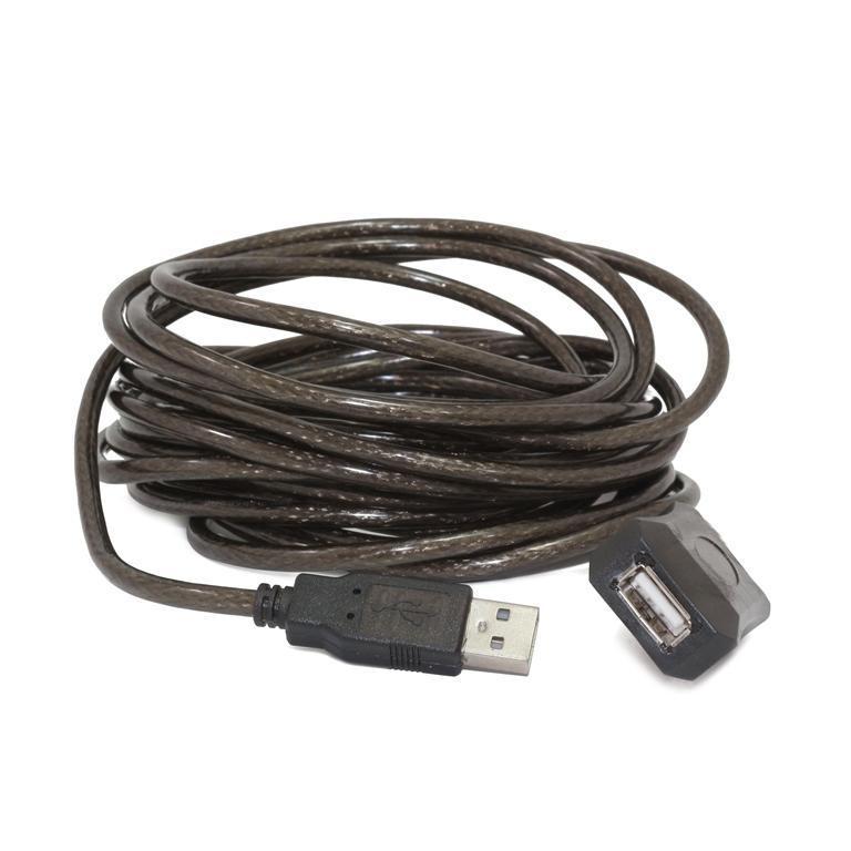 CONEXIÓN USB 2.0 Macho - Hembra 10 MTS NEGRO BLISTER ACTIVO