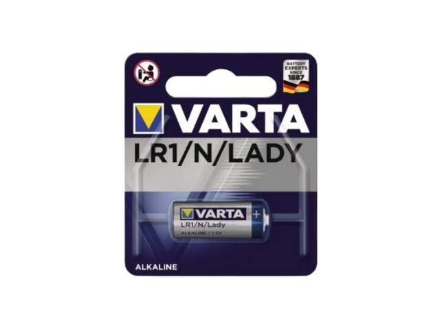 PILA ALCALINA 1,5V LR1  12x30,2mm 850mAh 1uds. VARTA